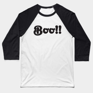 Boo Scary Black Baseball T-Shirt